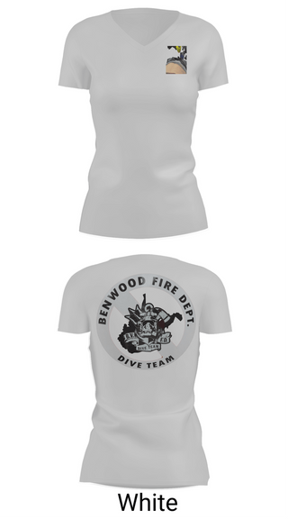 Womens Short Sleeve Vneck Shirt, Benwood Fire Dept Dive, Fire Department, Teamtime, Team time, sublimation, custom sports apparel, team uniforms, spirit wear, spiritwear, sports uniforms, custom shirts, team store, custom team store, fundraiser sports, apparel fundraiser