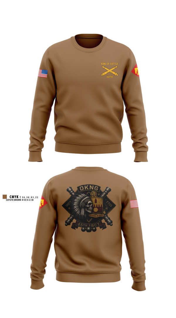 Crew Neck Sweatshirt, 160th FTUS AGR, National Guard, Teamtime, Team time, sublimation, custom sports apparel, team uniforms, spirit wear, spiritwear, sports uniforms, custom shirts, team store, custom team store, fundraiser sports, apparel fundraiser