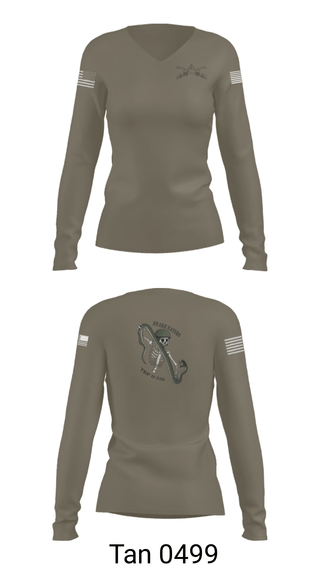 Women's Long Sleeve Vneck Shirt, Q Troop 4/278th, Army, Teamtime, Team time, sublimation, custom sports apparel, team uniforms, spirit wear, spiritwear, sports uniforms, custom shirts, team store, custom team store, fundraiser sports, apparel fundraiser