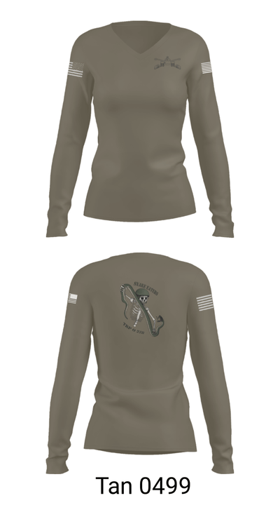 Q Troop 4/278th 47138510 Women's Long Sleeve V-neck Shirt - 77