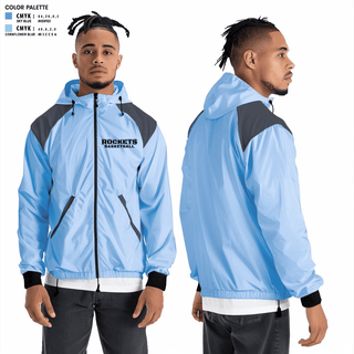 Windbreaker, Rockets, Men's Basketball, Teamtime, Team time, sublimation, custom sports apparel, team uniforms, spirit wear, spiritwear, sports uniforms, custom shirts, team store, custom team store, fundraiser sports, apparel fundraiser