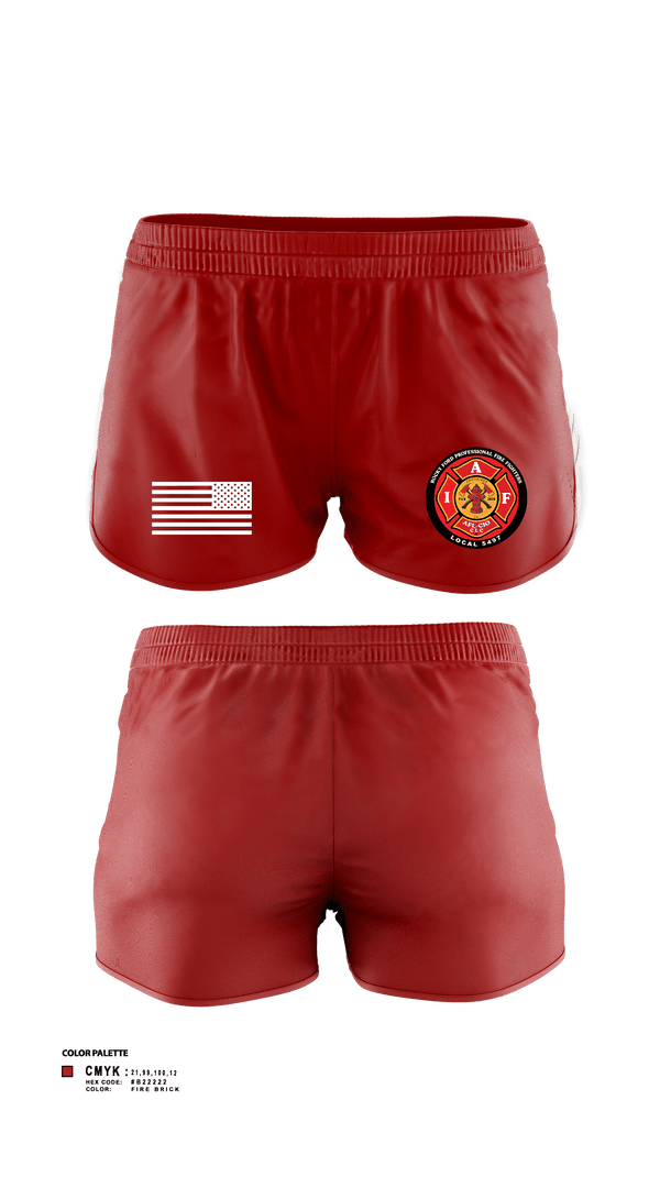 Women's Shorts, Rocky Ford Professional Firefighters Local 5497, Fire Department, Teamtime, Team time, sublimation, custom sports apparel, team uniforms, spirit wear, spiritwear, sports uniforms, custom shirts, team store, custom team store, fundraiser sports, apparel fundraiser