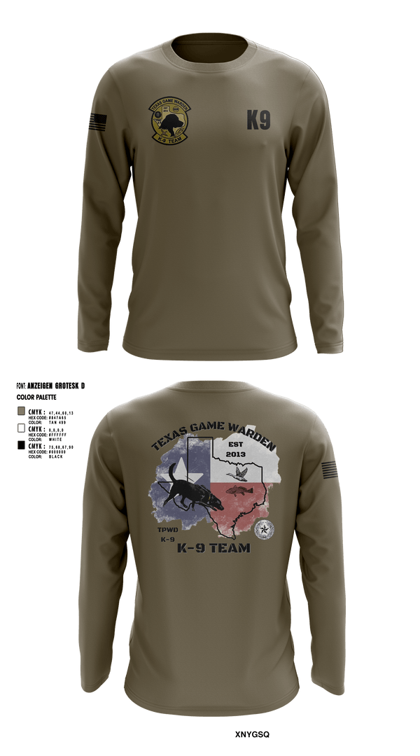 Long Sleeve Performance Shirt, TXGW K9, Police, Teamtime, Team time, sublimation, custom sports apparel, team uniforms, spirit wear, spiritwear, sports uniforms, custom shirts, team store, custom team store, fundraiser sports, apparel fundraiser