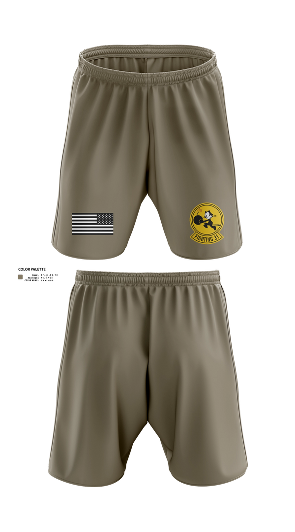 Athletic Shorts With Pockets, VFA-31 THE TOMCATTERS, Navy, Teamtime, Team time, sublimation, custom sports apparel, team uniforms, spirit wear, spiritwear, sports uniforms, custom shirts, team store, custom team store, fundraiser sports, apparel fundraiser