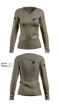 SDVT1 16421218 Women's Long Sleeve V-neck Shirt - 1