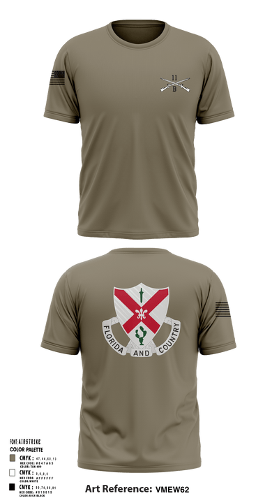 C Co 1-124 Rifle Company 57736053 Short Sleeve Performance Shirt - 2