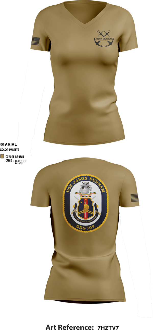 Women's Short Sleeve Vneck Shirt, Jason Dunham Deck Division, Navy, Teamtime, Team time, sublimation, custom sports apparel, team uniforms, spirit wear, spiritwear, sports uniforms, custom shirts, team store, custom team store, fundraiser sports, apparel fundraiser