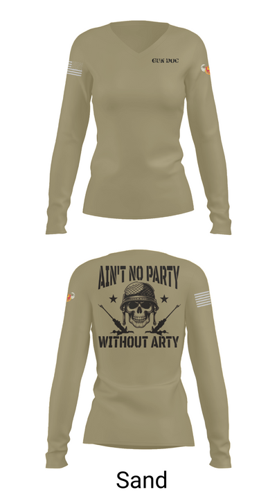 1-320th FA, Fox Battery 2295294 Women's Long Sleeve V-neck Shirt - 97