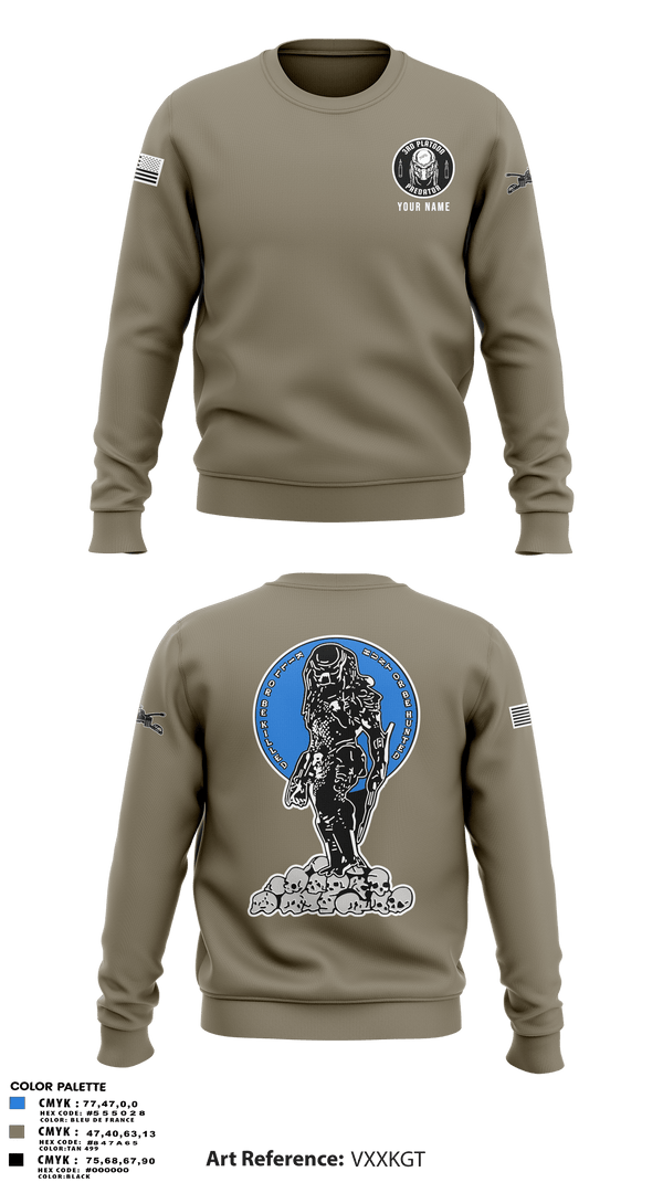 Crew Neck Sweatshirt, 3rd Platoon, Army, Teamtime, Team time, sublimation, custom sports apparel, team uniforms, spirit wear, spiritwear, sports uniforms, custom shirts, team store, custom team store, fundraiser sports, apparel fundraiser