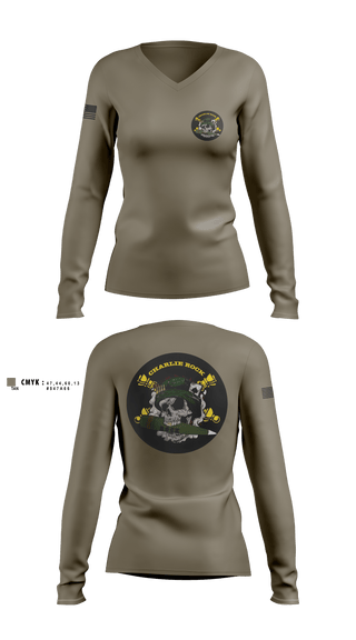 Women's Long Sleeve Vneck Shirt, Charlie rock, Army, Teamtime, Team time, sublimation, custom sports apparel, team uniforms, spirit wear, spiritwear, sports uniforms, custom shirts, team store, custom team store, fundraiser sports, apparel fundraiser