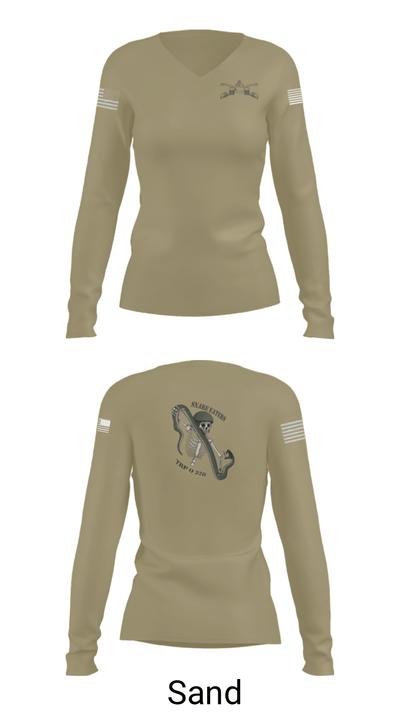 Q Troop 4/278th 47138510 Women's Long Sleeve V-neck Shirt - 97
