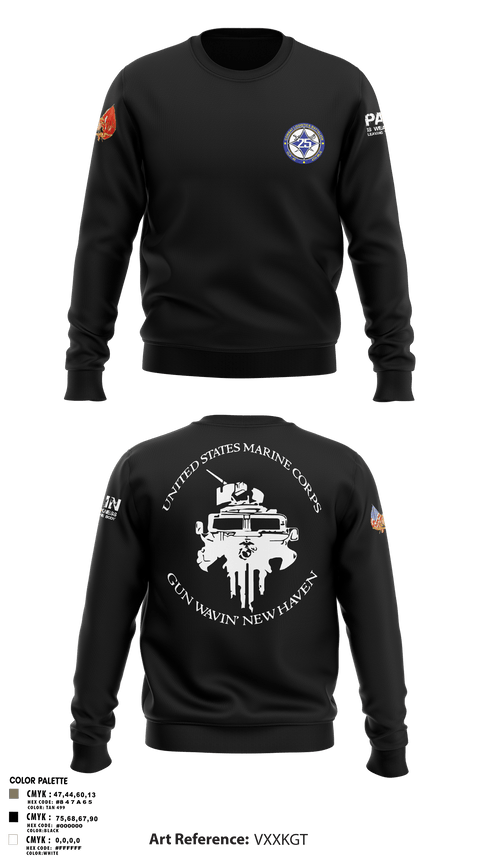 Crew Neck Sweatshirt, Maintenance Service Company, Marines, Teamtime, Team time, sublimation, custom sports apparel, team uniforms, spirit wear, spiritwear, sports uniforms, custom shirts, team store, custom team store, fundraiser sports, apparel fundraiser