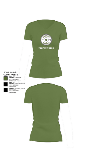 Women's Short Sleeve Vneck Shirt, Profile Bros, , Teamtime, Team time, sublimation, custom sports apparel, team uniforms, spirit wear, spiritwear, sports uniforms, custom shirts, team store, custom team store, fundraiser sports, apparel fundraiser
