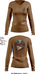 332nd EMXS 72037351 Women's Long Sleeve V-neck Shirt - 4