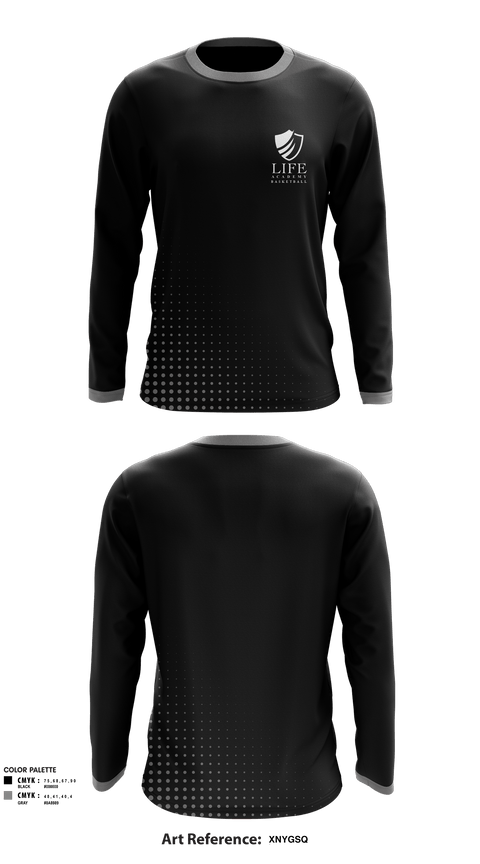Long Sleeve Performance Shirt, Life Academy Royals, Men's Basketball, Teamtime, Team time, sublimation, custom sports apparel, team uniforms, spirit wear, spiritwear, sports uniforms, custom shirts, team store, custom team store, fundraiser sports, apparel fundraiser