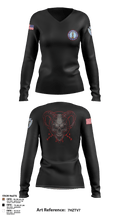 Delta Company 3-144th Infantry 77323460 Women's Long Sleeve V-neck Shirt - 3