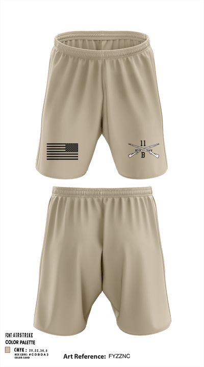 C Co 1-124 Rifle Company 57736053 Athletic Shorts With Pockets - 3