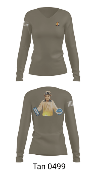 Women's Long Sleeve Vneck Shirt, 1st DSB, Marines, Teamtime, Team time, sublimation, custom sports apparel, team uniforms, spirit wear, spiritwear, sports uniforms, custom shirts, team store, custom team store, fundraiser sports, apparel fundraiser