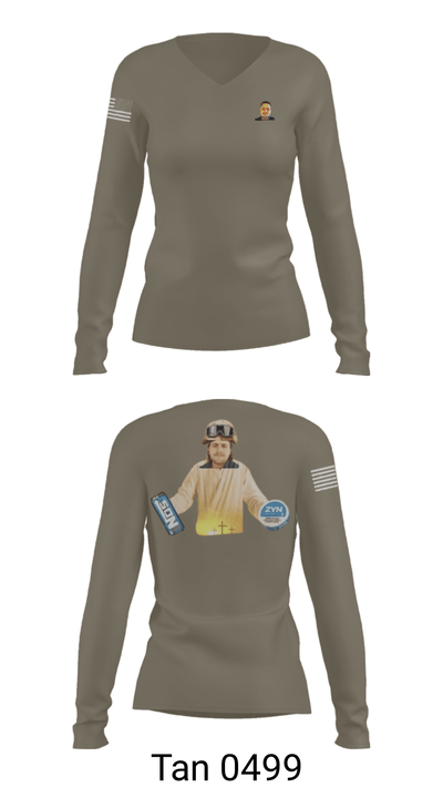 1st DSB 36981912 Women's Long Sleeve V-neck Shirt - 77