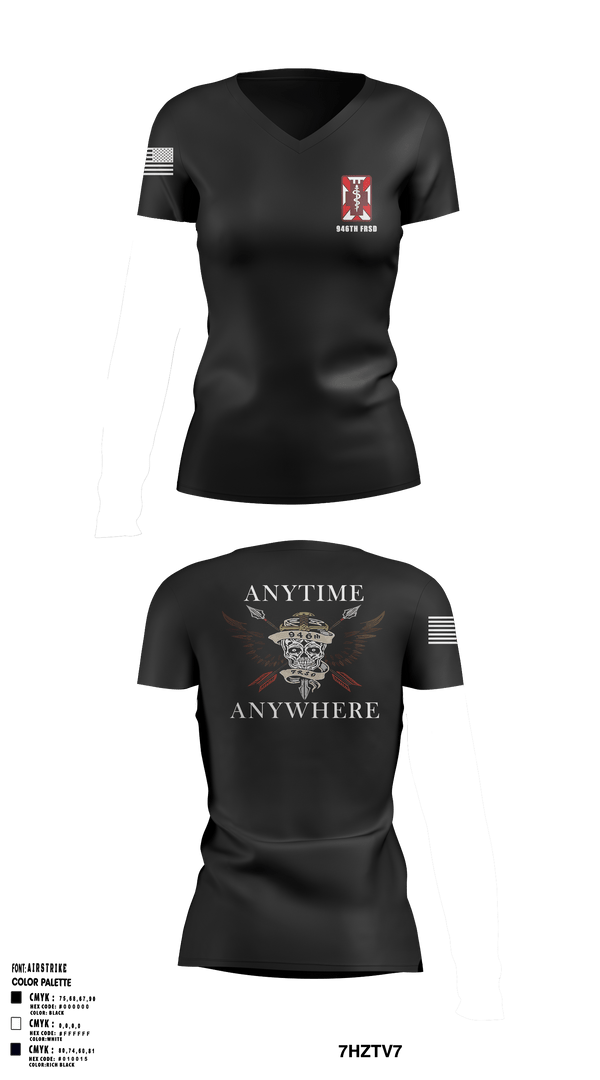 Women's Short Sleeve Vneck Shirt, 946th FRSD, Army, Teamtime, Team time, sublimation, custom sports apparel, team uniforms, spirit wear, spiritwear, sports uniforms, custom shirts, team store, custom team store, fundraiser sports, apparel fundraiser