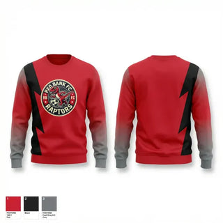Crew Neck Sweatshirt, Red Bank FC Raptors, Spirit Store, Teamtime, Team time, sublimation, custom sports apparel, team uniforms, spirit wear, spiritwear, sports uniforms, custom shirts, team store, custom team store, fundraiser sports, apparel fundraiser