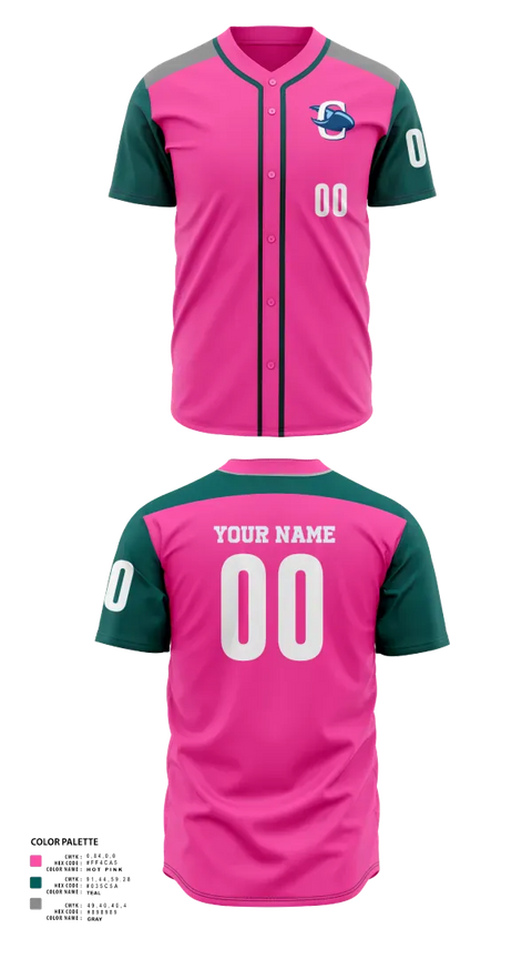 Full Button Baseball Jersey, Charlotte Stonecrabs, Baseball, Teamtime, Team time, sublimation, custom sports apparel, team uniforms, spirit wear, spiritwear, sports uniforms, custom shirts, team store, custom team store, fundraiser sports, apparel fundraiser