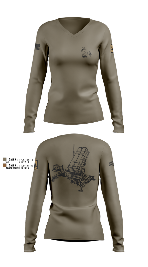 Womens Long Sleeve Vneck Shirt, Buckaroos, , Teamtime, Team time, sublimation, custom sports apparel, team uniforms, spirit wear, spiritwear, sports uniforms, custom shirts, team store, custom team store, fundraiser sports, apparel fundraiser
