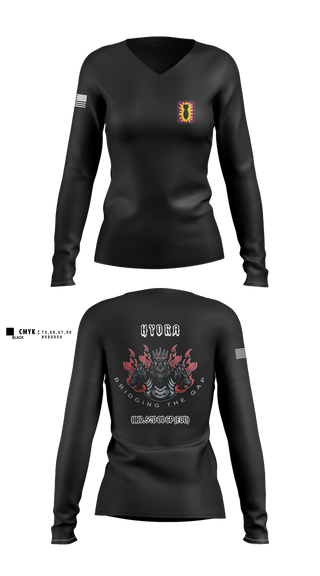 Womens Long Sleeve Vneck Shirt, HHD, 52ND EOD GP, , Teamtime, Team time, sublimation, custom sports apparel, team uniforms, spirit wear, spiritwear, sports uniforms, custom shirts, team store, custom team store, fundraiser sports, apparel fundraiser