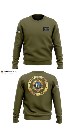 Crew Neck Sweatshirt, Rutherford County Sheriff’s Office, Police, Teamtime, Team time, sublimation, custom sports apparel, team uniforms, spirit wear, spiritwear, sports uniforms, custom shirts, team store, custom team store, fundraiser sports, apparel fundraiser