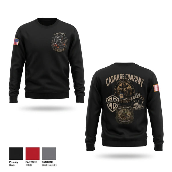 Crew Neck Sweatshirt, Carnage 2-37AR, Army, Teamtime, Team time, sublimation, custom sports apparel, team uniforms, spirit wear, spiritwear, sports uniforms, custom shirts, team store, custom team store, fundraiser sports, apparel fundraiser