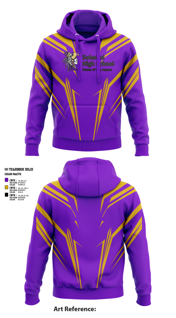 Hoodie, Soledad High School Cheer, Cheer, Teamtime, Team time, sublimation, custom sports apparel, team uniforms, spirit wear, spiritwear, sports uniforms, custom shirts, team store, custom team store, fundraiser sports, apparel fundraiser