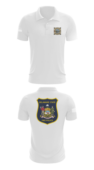 Short Sleeve Performance Polo, Delaware State Fire Police, Police, Teamtime, Team time, sublimation, custom sports apparel, team uniforms, spirit wear, spiritwear, sports uniforms, custom shirts, team store, custom team store, fundraiser sports, apparel fundraiser