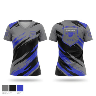 Womens Short Sleeve Vneck Shirt, Field Operations and Logistics Agency, LLC, , Teamtime, Team time, sublimation, custom sports apparel, team uniforms, spirit wear, spiritwear, sports uniforms, custom shirts, team store, custom team store, fundraiser sports, apparel fundraiser