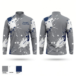 Quarter Zip Jacket, Farragut Track Club, Track & Field, Teamtime, Team time, sublimation, custom sports apparel, team uniforms, spirit wear, spiritwear, sports uniforms, custom shirts, team store, custom team store, fundraiser sports, apparel fundraiser