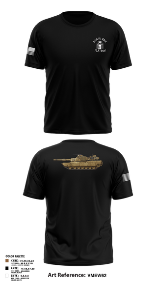 Short Sleeve Performance Shirt, Death Row Platoon, Tomahawk Troop, 5/4 CAV, 2ABCT, 1ID, , Teamtime, Team time, sublimation, custom sports apparel, team uniforms, spirit wear, spiritwear, sports uniforms, custom shirts, team store, custom team store, fundraiser sports, apparel fundraiser