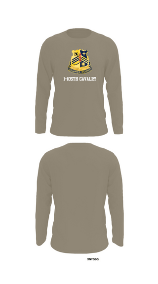 Long Sleeve Performance Shirt, 1-105th cavalry, Army, Teamtime, Team time, sublimation, custom sports apparel, team uniforms, spirit wear, spiritwear, sports uniforms, custom shirts, team store, custom team store, fundraiser sports, apparel fundraiser