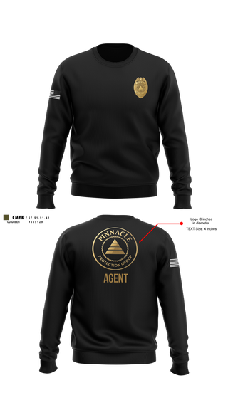 Crew Neck Sweatshirt, Pinnacle Protection Group, , Teamtime, Team time, sublimation, custom sports apparel, team uniforms, spirit wear, spiritwear, sports uniforms, custom shirts, team store, custom team store, fundraiser sports, apparel fundraiser