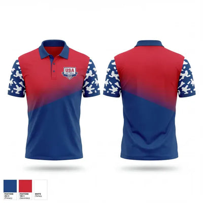 USA Softball of Kansas 51695691 Short Sleeve Performance Polo - 1