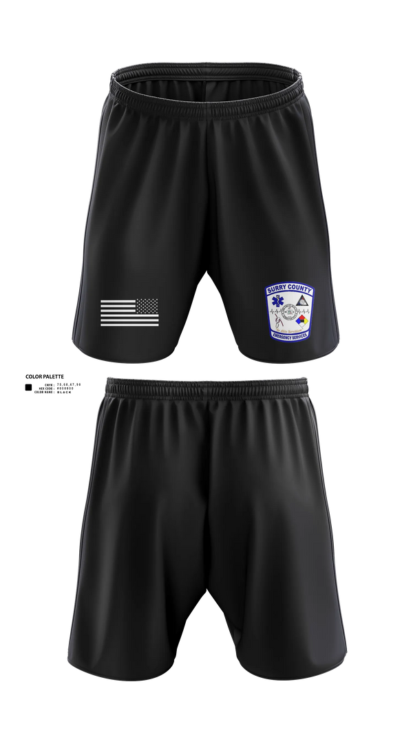 Athletic Shorts With Pockets, Surry County EMS, EMS/EMT, Teamtime, Team time, sublimation, custom sports apparel, team uniforms, spirit wear, spiritwear, sports uniforms, custom shirts, team store, custom team store, fundraiser sports, apparel fundraiser