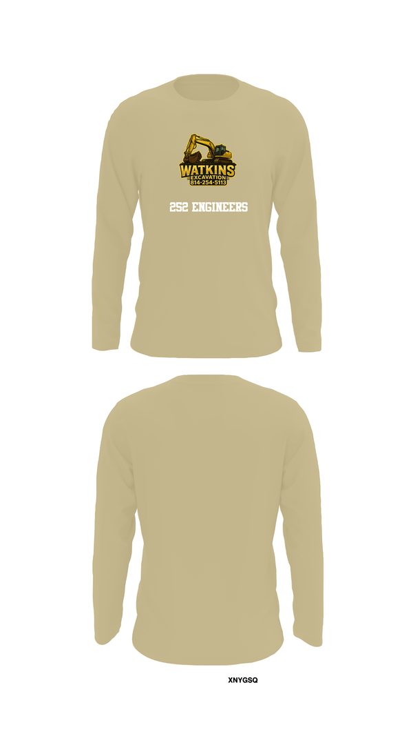 Long Sleeve Performance Shirt, 252 EngineersWatkins Excavation, , Teamtime, Team time, sublimation, custom sports apparel, team uniforms, spirit wear, spiritwear, sports uniforms, custom shirts, team store, custom team store, fundraiser sports, apparel fundraiser