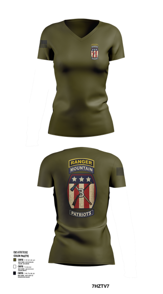 Womens Short Sleeve Vneck Shirt, 2-47 infantry 3rd BRG 10th MTN, Army, Teamtime, Team time, sublimation, custom sports apparel, team uniforms, spirit wear, spiritwear, sports uniforms, custom shirts, team store, custom team store, fundraiser sports, apparel fundraiser