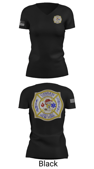Womens Short Sleeve Vneck Shirt, Canaan Protective Fire Company, Fire Department, Teamtime, Team time, sublimation, custom sports apparel, team uniforms, spirit wear, spiritwear, sports uniforms, custom shirts, team store, custom team store, fundraiser sports, apparel fundraiser