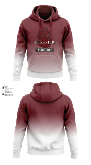 Hoodie, Leicester High School Basketball, Men's Basketball, Teamtime, Team time, sublimation, custom sports apparel, team uniforms, spirit wear, spiritwear, sports uniforms, custom shirts, team store, custom team store, fundraiser sports, apparel fundraiser