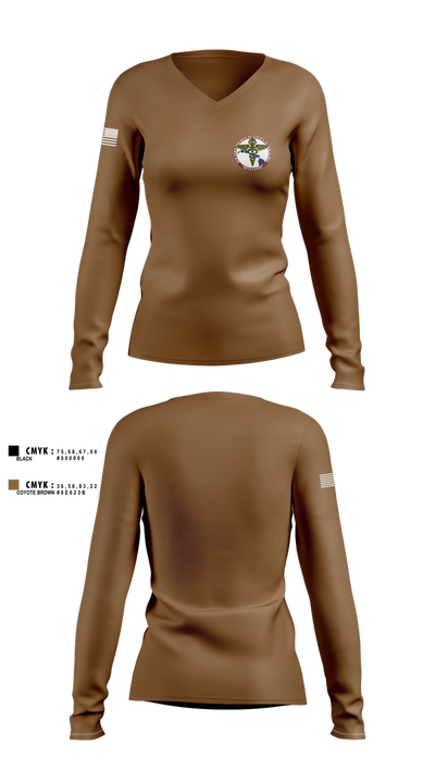 8TH FRSD 11240237 Women's Long Sleeve V-neck Shirt - 2