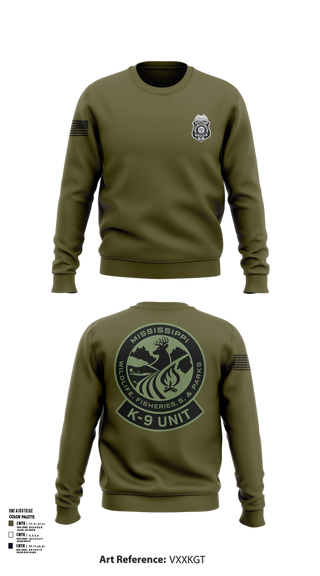 Crew Neck Sweatshirt, MDWFP K9, , Teamtime, Team time, sublimation, custom sports apparel, team uniforms, spirit wear, spiritwear, sports uniforms, custom shirts, team store, custom team store, fundraiser sports, apparel fundraiser
