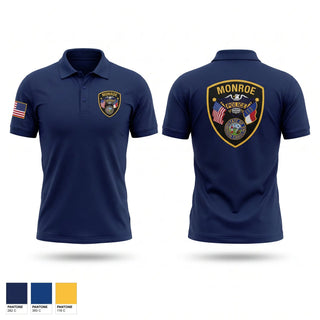 Short Sleeve Performance Polo, Monroe police department, Police, Teamtime, Team time, sublimation, custom sports apparel, team uniforms, spirit wear, spiritwear, sports uniforms, custom shirts, team store, custom team store, fundraiser sports, apparel fundraiser