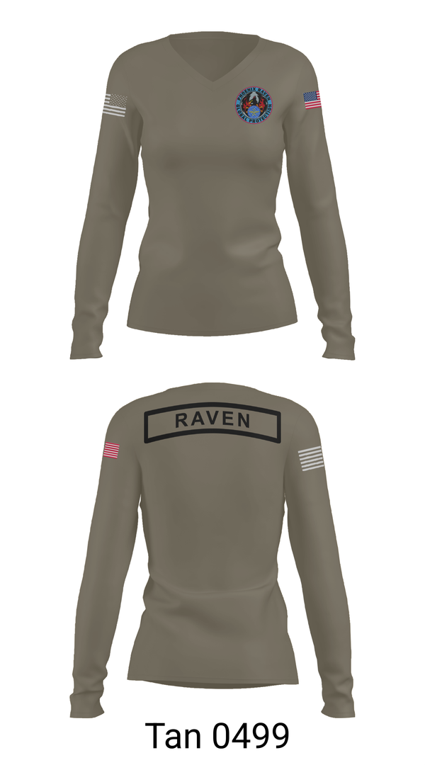 Womens Long Sleeve Vneck Shirt, Phoenix Raven Instrutor, , Teamtime, Team time, sublimation, custom sports apparel, team uniforms, spirit wear, spiritwear, sports uniforms, custom shirts, team store, custom team store, fundraiser sports, apparel fundraiser