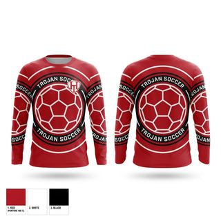 Long Sleeve Performance Shirt, Trojans, Men's Soccer, Teamtime, Team time, sublimation, custom sports apparel, team uniforms, spirit wear, spiritwear, sports uniforms, custom shirts, team store, custom team store, fundraiser sports, apparel fundraiser