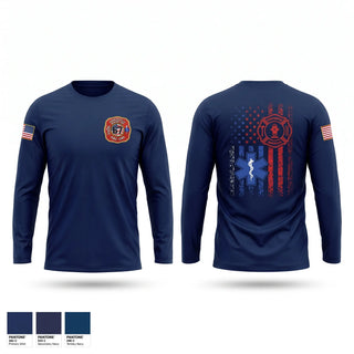 Long Sleeve Performance Shirt, Farmersville fire/ EMS, Fire Department, Teamtime, Team time, sublimation, custom sports apparel, team uniforms, spirit wear, spiritwear, sports uniforms, custom shirts, team store, custom team store, fundraiser sports, apparel fundraiser
