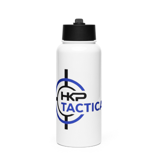 HKP Firearms and Tactical Training Stainless Steel Water Bottle with a Straw Lid